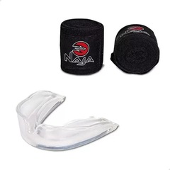 Kit de Boxe Naja: Luvas + Bandagem + Bucal - Adulto - Foto 5