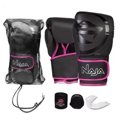 Kit de Boxe Naja: Luvas + Bandagem + Bucal - Adulto - Foto 1