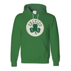 Blusão de Moletom com Capuz Nba Canguru Boston Celtics Feltro Logo - Masculino - Foto 1