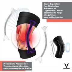 Joelheira de Compressão Veiddorn 3D Anel de Silicone - Adulto - Foto 6