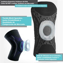 Joelheira de Compressão Veiddorn 3D Anel de Silicone - Adulto - Foto 8