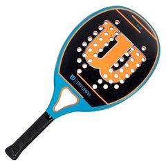 Kit Raquete Beach Tennis Wilson Tryumph 44 Furos + 3 Bolas ITF + Overgrip Mormaii Premium - Adulto - Foto 2
