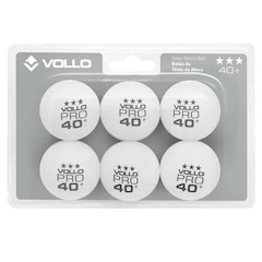 Kit de Bola de Tênis de Mesa Vollo 3 Estrelas - 6 Unidades - Foto 1