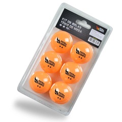 Kit Bolinhas de Ping Pong Tênis de Mesa Pista e Campo - 6 Unidades - Foto 1