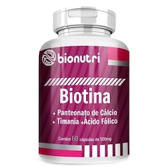 Biotina Bionutri 500mg - 60 cápsulas - Foto 1