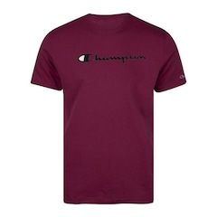 Camiseta Champion Mc Logo Script Ink Sandalwood -Masculina - Foto 1