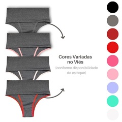 Kit Calcinha de Compressão Viére Cós Alto Duplo Modeladora Fitness - 8 unidades - Feminino - Foto 4