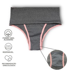 Kit Calcinha de Compressão Viére Cós Alto Duplo Modeladora Fitness - 8 unidades - Feminino - Foto 5