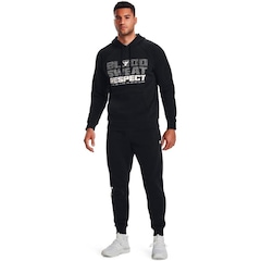 Blusão de Moletom Under Armour Project Rock Rival - Masculino - Foto 3