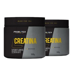 Kit Creatina Pura Monohidratada Probiótica - 300g - 2 unidades - Foto 1