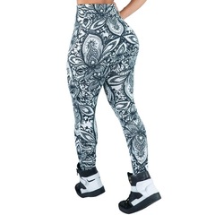 Calça Legging MVB Modas Suplex Saia Tapa Bumbum Estampada Cintura Alta - Feminina - Foto 2