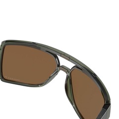 Óculos de Sol Oakley Unissex Castel Olive Ink Prizm Tungsten Polarized - Foto 3