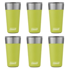 Kit de Copos Térmico Coleman com Tampa - 600ml - 6 Unds Light Green - Foto 1