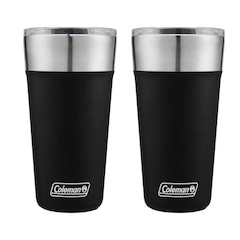 Kit de Copos Térmico Coleman com Tampa - 600ml - 2 Unds Preto - Foto 1