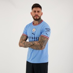 Camisa Manchester City Home 2023 Haaland 9 Puma - Masculina - Foto 5