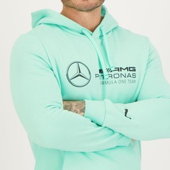 Blusão de Moletom com Capuz Puma Mercedes AMG Petronas MAPF1 Ess - Masculino - Foto 4