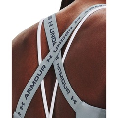 Top Fitness Under Armour Crossback Low com Bojo Removível - Feminino - Foto 4