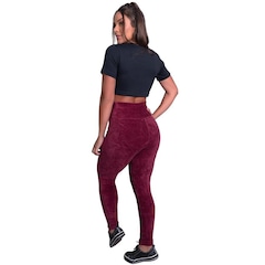 Calça Legging Mvb Modas Veludo Cotelê Cintura Alta - Feminina - Foto 4