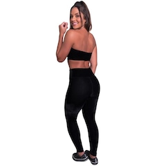 Calça Legging MVB Modas Veludo Molhado Cintura - Feminina - Foto 4