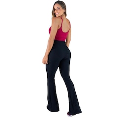 Calça Flare Pantalona Tecido Bolha Cintura Alta Mvb Modas - Feminina - Foto 4