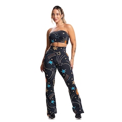 Calça Bailarina MVB Modas Flare Pantalona Suplex - Feminina - Foto 3