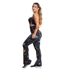 Calça Bailarina MVB Modas Flare Pantalona Suplex - Feminina - Foto 4