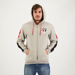 Jaqueta de Moletom do São Paulo com Capuz Basic Futfanatics - Masculina - Foto 5