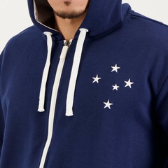 Jaqueta com Capuz do Cruzeiro Portlet Futfanatics - Masculina - Foto 4