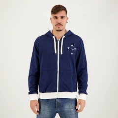 Jaqueta com Capuz do Cruzeiro Portlet Futfanatics - Masculina - Foto 1