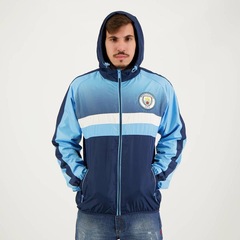 Jaqueta Corta Vento Manchester City com Capuz Futfanatics - Masculina - Foto 5