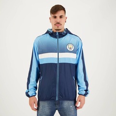 Jaqueta Corta Vento Manchester City com Capuz Futfanatics - Masculina - Foto 1