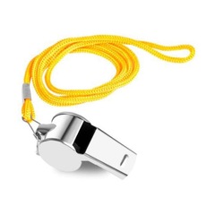 Apito de Metal Profissional com Cordão Esportes - 2 Unidades - Foto 1