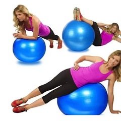 Bola de Pilates Ginástica 70Cm Yoga Massagem Fisioterapia Com Bomba - Foto 4