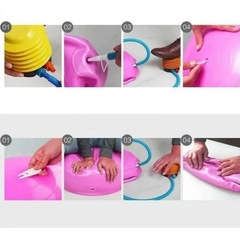 Bola de Pilates Ginástica 70Cm Yoga Massagem Fisioterapia Com Bomba - Foto 7