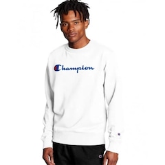 Blusão de Moletom sem Capuz Champion Logo Script Ink - Masculino - Foto 1