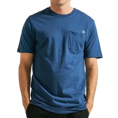Camiseta Volcom Long Fit Solid Pocket - Masculina - Foto 1