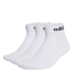 Kit Meias Cano Médio adidas Linear com 3 Pares - Adulto - Foto 1