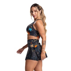 Short Saia Tapa Bumbum MVB Modas Estampado - Feminino - Foto 2