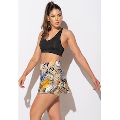 Short Saia Tapa Bumbum MVB Modas Estampado - Feminino - Foto 3