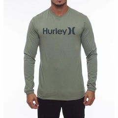 Camiseta Manga Longa Hurley O&O Solid - Masculina - Foto 1