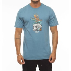 Camiseta Hurley Skull Flower - Masculina - Foto 1