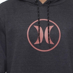 Blusão de Moletom Com Capuz Hurley Canguru Circle Icon - Masculino - Foto 2