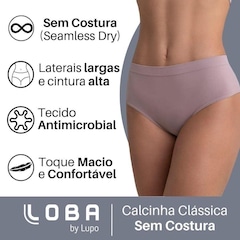 Calcinha Lupo sem Costura Caleçon Cintura Alta Loba - Feminina - Foto 2