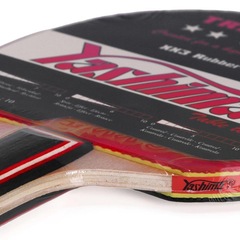 Raquete de Tênis de Mesa Yashima 9427 Clássica 2 Estrelas Borracha Lisa com Esponja - Foto 3