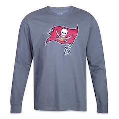 Camiseta Manga Longa New Era Tampa Bay Buccaneers Core - Masculina - Foto 1