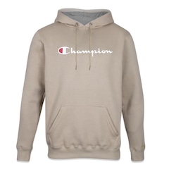 Blusão de Moletom com Capuz Champion Felpado C Capuz Logo Script Ink Dark - Masculino - Foto 1