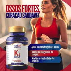 Vitamina K2 MK-7 (Menaquinona-7) 100mcg Vitgold - 60 Cápsulas - Foto 2