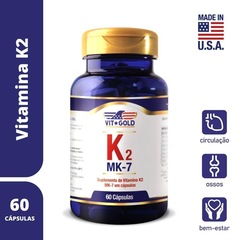Vitamina K2 MK-7 (Menaquinona-7) 100mcg Vitgold - 60 Cápsulas - Foto 5