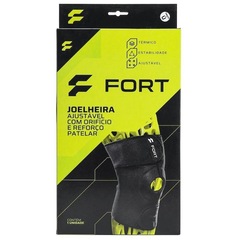 Joelheira Fort Neoprene Ajustável com Orificio e Reforço Patelar - Adulto - Foto 1