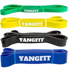 Kit Super Band Yangfit 4 Intensidades Elásticos para Treino - Foto 1